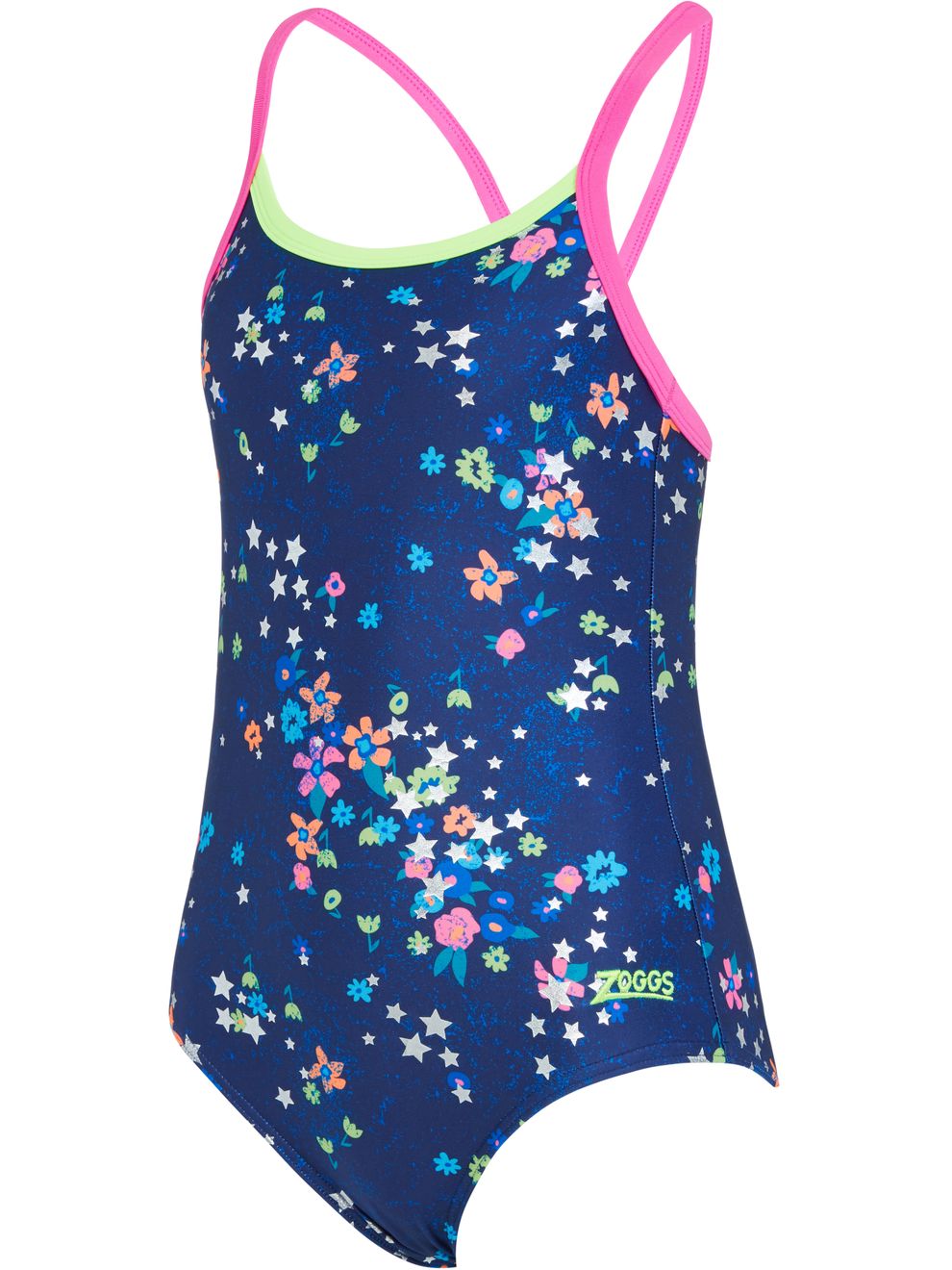Zoggs Costume da bagno da donna con cintura in denim e incrocio sulla schiena