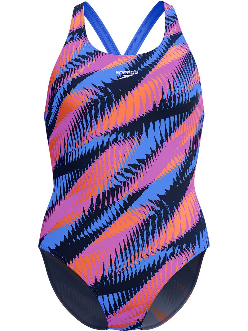 Speedo Powerback Speedo Allover Digital Powerback One Piece - Razor Sharp/Diva | Swimmer ...