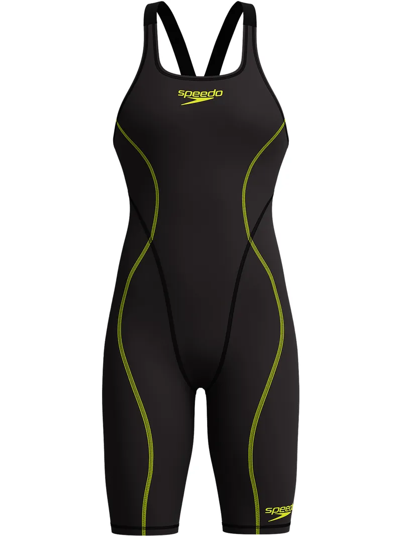 Speedo Fastskin HyperSpark Openback Kneeskin - Black | Swimmer.com.au
