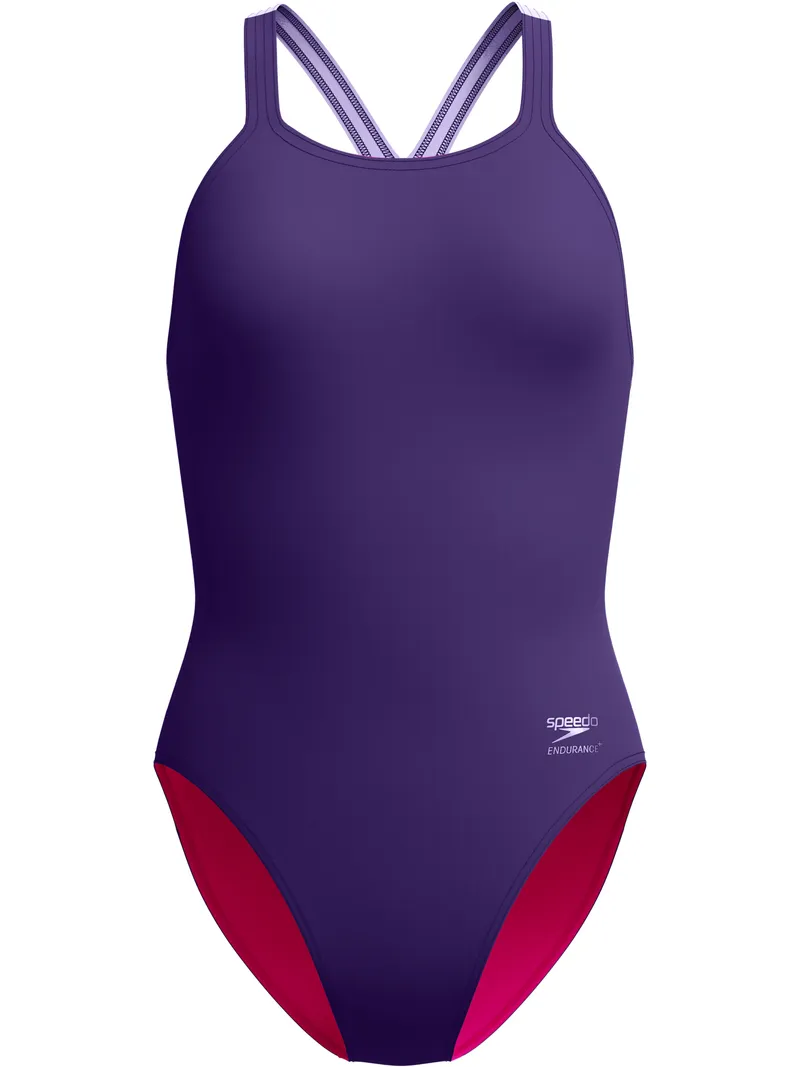 Speedo Powerback Speedo Solid Powerback One Piece - Acai Purple | Swimmer.com.au