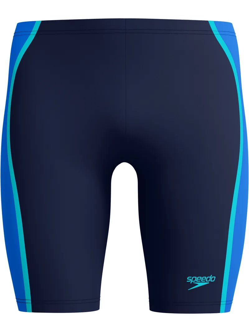 Speedo Mens Solid Spliced Jammers - Peacoat/Sapphire | Swimmer.com.au