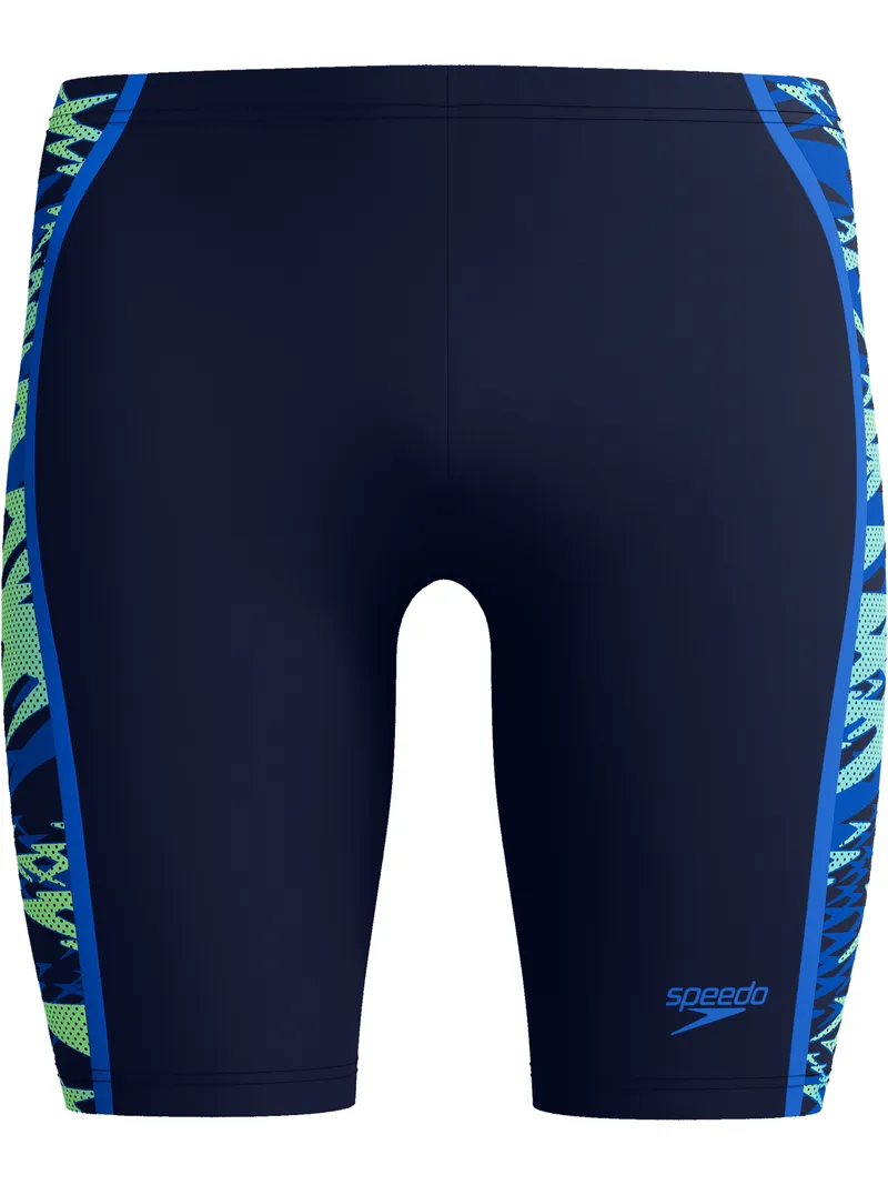 Speedo Mens Print Spliced Jammers - Peacoat/Sapphire | Swimmer.com.au