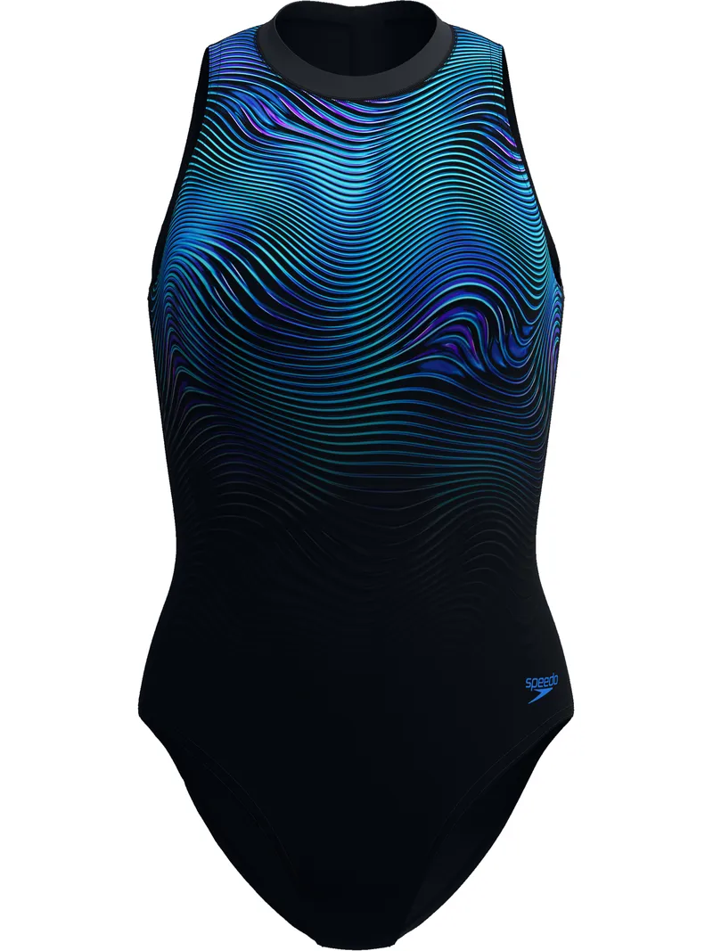 Speedo Printed Hydrasuit One Piece - Anthracite | Swimmer.com.au