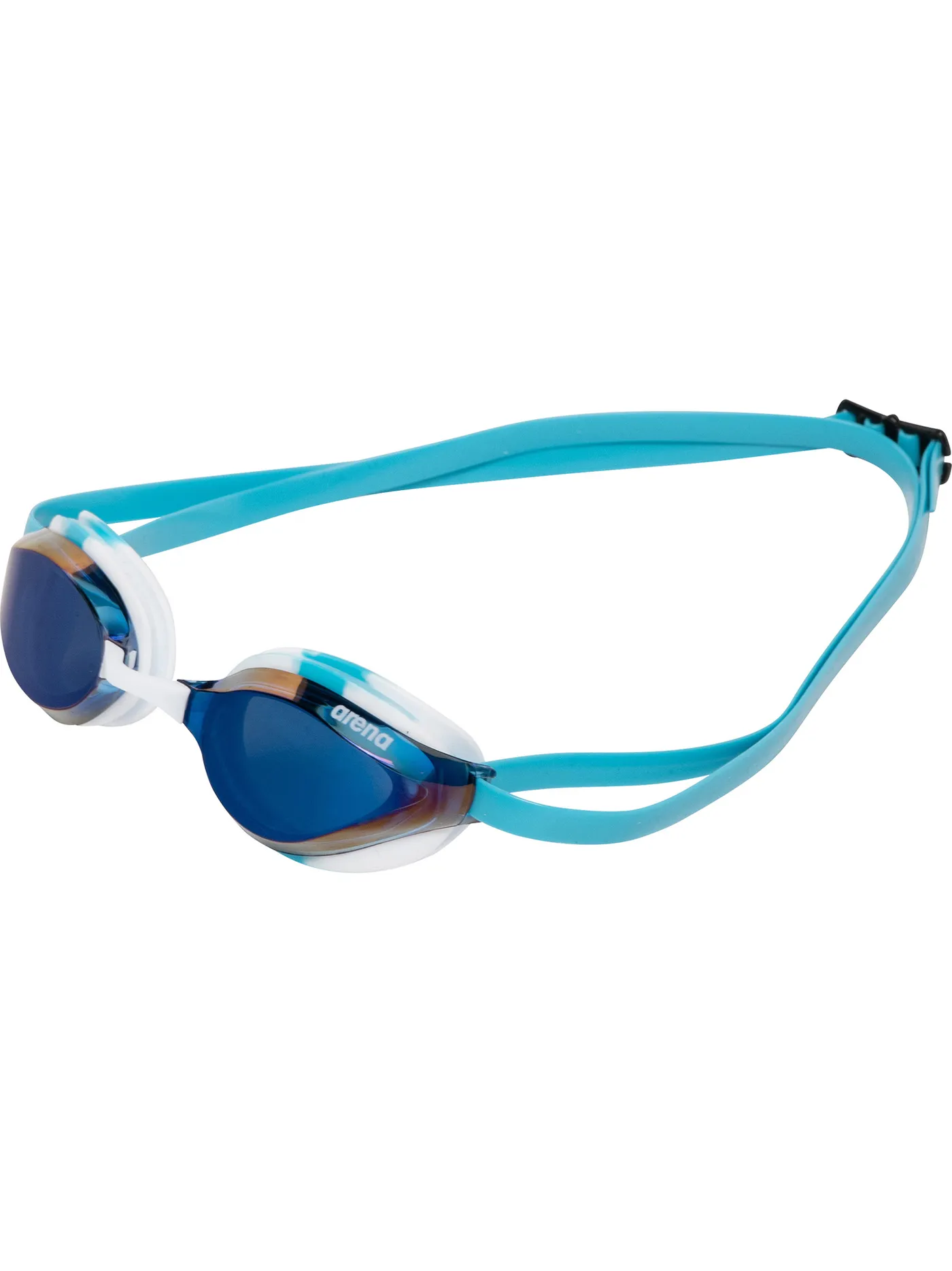 Speedo Python Goggles Arena Python Goggles - Blue Mirror/White/Sky | Swimmer.com.au