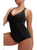 Speedo Shaping V-Neck One Piece - Black