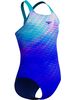 Speedo Print Placement Powerback One Piece - Sapphire/Blue