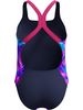 Speedo Allover Print Powerback One Piece - Pink/Peacoat