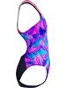 Speedo Allover Print Powerback One Piece - Pink/Peacoat