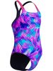 Speedo Allover Print Powerback One Piece - Pink/Peacoat