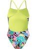 Speedo Printed V-Back 2.0 One Piece - Tropicana/Black