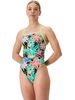 Speedo Printed V-Back 2.0 One Piece - Tropicana/Black