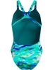 Speedo Allover Print Leaderback One Piece - Sunset Grove/Green