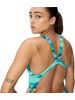 Speedo Allover Print Leaderback One Piece - Sunset Grove/Green