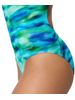 Speedo Allover Print Leaderback One Piece - Sunset Grove/Green