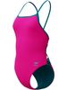Speedo Solid Tri Back One Piece - Punchy Pink