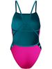 Speedo Solid Tri Back One Piece - Punchy Pink