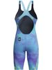 Speedo Fastskin HyperSpark Openback Kneeskin - Under Current/Sugar Blue