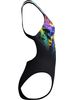 Speedo Placement Print Powerback One Piece - Static Volta/Anthracite