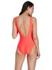 Speedo Logo Deep U-Back One Piece - Siren Red