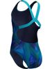 Speedo Allover Print Leaderback One Piece - Sapphire/Mayan Blue