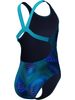 Speedo Allover Print Leaderback One Piece - Sapphire/Mayan Blue
