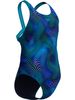 Speedo Allover Print Leaderback One Piece - Sapphire/Mayan Blue