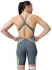 Speedo Fastskin LZR Pure Intent 2.0 Openback Kneeskin - Grey Lead/Arcadia Blue/Hyper Yellow