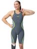 Speedo Fastskin LZR Pure Intent 2.0 Closedback Kneeskin - Grey Lead/Arcadia Blue/Hyper Yellow