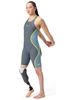 Speedo Fastskin LZR Pure Intent 2.0 Closedback Kneeskin - Grey Lead/Arcadia Blue/Hyper Yellow