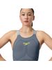Speedo Fastskin LZR Pure Valor 2.0 Openback Kneeskin - Grey Lead/Arcadia Blue