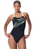 Speedo Medley Logo One Piece - Anthracite/Clover