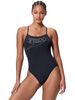 Speedo Classic Logo Thinstrap One Piece - Anthracite