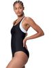 Speedo Double Racerback One Piece - Anthracite/White