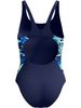 Speedo Print Splice Muscleback One Piece - Peacoat/Sapphire