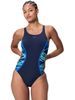 Speedo Print Splice Muscleback One Piece - Peacoat/Sapphire