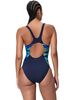 Speedo Print Splice Muscleback One Piece - Peacoat/Sapphire