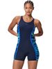 Speedo Print Splice Legsuit - Peacoat/Sapphire
