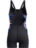 Speedo Print Splice Legsuit - Anthracite/Pink
