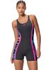 Speedo Print Splice Legsuit - Anthracite/Pink