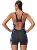 Speedo Print Splice Legsuit - Anthracite/Pink