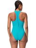 Speedo Solid Racerback Zip One Piece - Mayan Blue