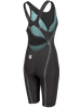 Arena Powerskin Veloce Openback Kneeskin - Black/Teal